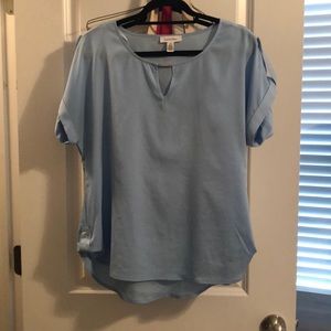 Light blue top
